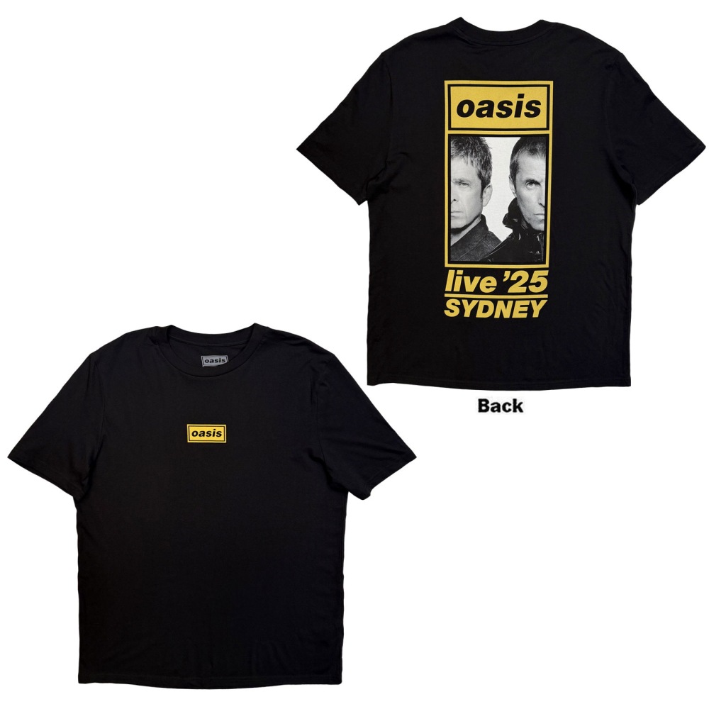 Oasis - Sydney Half Faces Fan Store Herren TShirt - Schwarz
